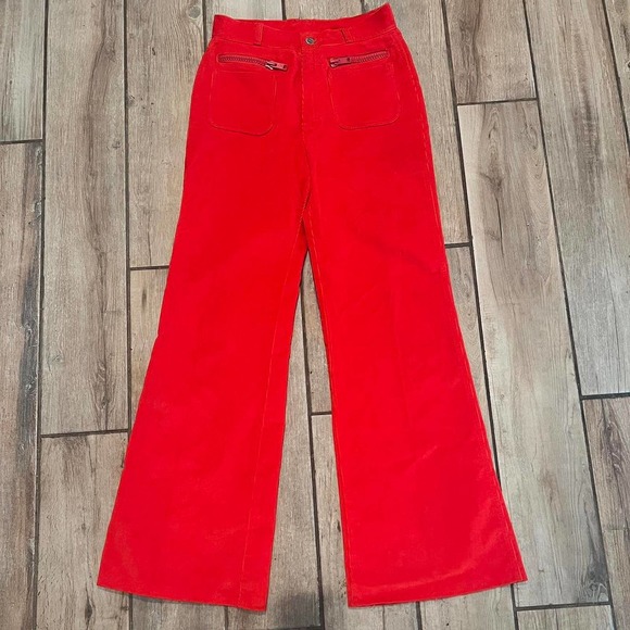 true vintage late 1970s bell bottom flare corduroy pants - Picture 7 of 7